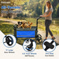 Petbobi Dog Wagon Stroller for Large & Medium Dogs - 2-in-1 Push-Pull Pet Stroller with Ramp, Foldable All Terrain Wagon Cart, One-Step Brake, Suitable for Outdoor Walks & Camping, Blue