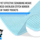 The Rag Company - Standard Waffle Weave Towels, Microfiber Detailing, Window/Glass and Drying, Wax & Polish, Lint-Free, Streak-Free, 370gsm, 16in x 16in, Light Blue (3-Pack)