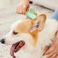 Pet Comb for Cats & Dogs, One-Touch Hair Release Button, Dense-Tooth & Mixed-Length Teeth 2-Piece Set, for Long & Short Hair, Gentle Pain-Free Design (Green)