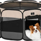 A4Pet Portable Kitten Playpen for Cats, 27" Foldable Pet Playpen for Puppy/Cat/Rabbit/Chick, with Removable Zipper Top & Mesh Panel(11”W × 7.5”H)