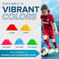 LVL10 Pro Training Cones - 2" Mini Soccer Cones for Sports Training - for Basketball, Football, Basketball and Agility Drills - Soccer Field Markers That Won't Crack, Slide or Fly