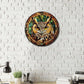 Lygond Metal Sign Tin Sign Circular Stained Glass Owl Home Deccor Store Home Decor for Patio 12×12 Inches