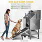 DWVO Professional Dog Bathing Station Stainless Steel 304 Dog Bathtub 50in for Grooming w/Left Door Ramp, 2 Storage Drawers, Faucet, Grate, Pet Washing Station for Large, Medium, Small Pets