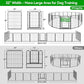 Dog Playpen Outdoor Extra Wide 16 Panels Heavy Duty Dog Fence 40" Height Anti-Rust with Doors Portable for RV Camping Yard, Total 42FT, 140 Sq.ft, Snowy Black