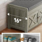 Amada Shoe Bench, Entryway Bench with Cushioned Seat & Lift Top Storage, 3 Doors, Adjustable Shelf, 300 lbs Capacity, Storage Bench with Shoe Rack for Entryway, Bedroom, Living Room, Gray