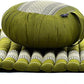 Leewadee Meditation Cushion Set – 1 Round Zafu Meditation Pillow and 1 Square Roll-Up Zabuton Meditation Mat, Pillows Bundle Filled with Kapok