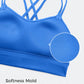 CRZ YOGA Softness Mold Womens Butterluxe Strappy Longline Sports Bra - Double Spaghetti Strap Workout Yoga Crop Top Athletic