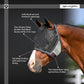 Kensington 90% UV Fly Mask Halter CatchMask UViator - Without Ears & Forelock Freedom Web Trim *Roomy Fit*- Large, Kentucky Blue
