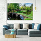 Nature Wall Art Prints - Ocean Forest Mountain Lake Canvas Landscapes - Small to Extra Large Living Room Bedroom Kitchen Bathroom Décor (Golf Course with Stone Bridge, 20L" x 30W")