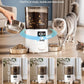Automatic Cat Feeder for 3 Cats, 6L/25 Cups Smart WiFi Pet Feeder, Strong Anti-Jam System, Dual-Effect Desiccant Cat Food Dispenser, with 10S Voice Recorder for Cats and Small Dog(White)