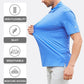 Esabel.C Jacquard Golf Shirts for Men Moisture Wicking Short Sleeve Performance Dry Fit Active Mens Polo Shirts