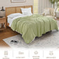 Threadmill Muslin Blanket for Twin Size Bed | 4-Layer Gauze Cotton Throw | Soft, Breathable, and Lightweight for All Seasons | Ideal Blanket or Bed Blanket | Sage Green