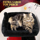 Globlazer Gothic Cat Tree Tower for Indoor Cats, 50-inch Goth Adult Cat Tree House for Large Adult Cats with Steps, Scratching Post, 2 Cat Caves, Dangling Toys, FC50, Blood-Goth