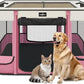 Foldable Pet Kitten Playpen, Upgrade Waterproof Portable Cat Dog Playpen Kennel Tent for Small Dog Cat, Removable Shade Cover, Come with Free Carrying Case, Indoor Outdoor Use for Small Pet, Pink