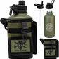 Iron Infidel Battle Bottle - Half Gallon Insulated Water Bottle with Paracord Handle, Large 64 oz Stainless Steel Water Jug with Rugged, Removable Sleeve for Keys, Wallet & Phone (Widowmaker 2L)