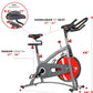 Sunny Health & Fitness Indoor Cycling Exercise Bike w/Adjustable Cushion Seat & Multi-Grip Handlebar, Stationary Workout Equipment For Adult Cardio Training, Optional Free SunnyFit App Connection