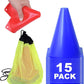 Cones for Sports Training, 7 Inches Tall & Visible, Durable and Easy to Handle Sports Cones, Ideal for All Kinds of Training Cones Activities and Field Practice Sport