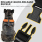 BINGPET No Pull Dog Harness, Soft Mesh Breathable All Weather Vest, Safety Protection Design, Durable Adjustable Step-in Easy Walk Dog Harness for Large Dogs (Orange, L)
