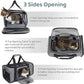 TSA Approved Pet Carrier for Small Cats Dogs, Travel Bag with Adequate Ventilation, 5 Mesh Windows, 3 Entrance, Locking Safety Zippers, Padded Shoulder and Carrying Strap, Small