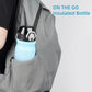 Insulated Water Bottle with Straw and Carry Loop,18 oz Stainless Steel Double Wall Vaccum Metal Water Flask with Leak-proof Lid,Sky