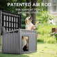 DRATO Dog House for Both Indoor and Outdoor with Weatherproof Roof Removable Floors for Medium to Large Dogs Interior Space (Gray, Large (42.87 * 32.95 * 31.61''))