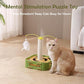 Interactive Cat Puzzle Toy - Scratching Post with Spinning Balls & Feathers for Indoor Cats, Satisfies Hunting Instinct, Self-Play Mental Stimulation Game with Rolling Track
