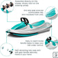 Snow Sled for Kids, Adults - Toboggan Sled, Easy Turning Steering Wheel, Anti-Slip Seat, Pull Up Brake, Durable Plastic Sled, Lightweight, Snow Sleds, Age 3+ 260 lbs