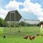 1.26’’ Large Metal Chicken Coop Walk in, Chicken Pen for Chickens, Outdoor Chicken Runs Coops Dog Kennel, Flat Roofed Chicken Runs for Yard with Anti-Ultraviolet Cover (9.2’L x6.2’W x6.4’H)