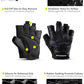 Fitgriff® Workout Gloves (Padded) for Men & Women - Fingerless Gym Gloves for Weight Lifting, Training - Full Palm Protection