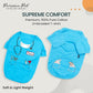 Parisian Pet Doctor Woof Shirt - Embroidered Pirate Costume - Cotton & Polyester Outfit - Sleeved Clothes - Blue Funny Shirts for Large Dogs - Pet Costumes - 3XL