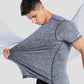 Zengjo Athletic Shirts for Men Short Sleeve Quick Dry Workout Running Gym Sport Exercise Tee Moisture Wicking