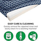 Furhaven Memory Foam Dog Bed for Large Dogs w/ Removable Bolsters & Washable Cover, For Dogs Up to 125 lbs - Plush & Woven Decor Comfy Couch Sofa - Diamond Blue, Jumbo Plus/XXL