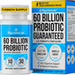 BIGJOHNLAB® Probiotics 60 Billion CFU – 10 Strains + Organic Prebiotics – Immune, Digestive & Gut Health – Supports Occasional Constipation, Diarrhea, Gas & Bloating – for Women & Men – 30ct