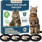 4 Pack Flea and Tick Collar for Cats, 32 Months Treatment, Waterproof Adjustable Kitten Flea Collar, Flea Prevention, Black
