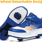 Wooowyet Roller Skate Shoes for Kids Boys Girls Rechargealbe Wheels Sneakers Fashion Roller Wheeled