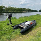 2 Person Inflatable Durable Fishing Kayak Armoured PVC Watercraft with Motor Mount Stern - 130'' x 43'' x 11.8