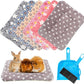 Yulejo 6 Pieces Guinea Pig Bed Mats with Cleaning Dustpan Brush Washable Plush Cage Lines Soft Fleece Sleeping Bedding Pads for Hamster Bunny Chinchilla Squirrel Small Animals (Cute Color, Star)