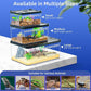 High-Transparency Reptile & Insect Enclosure Terrarium with Magnetic Door, Excellent Ventilation, Easy Cleaning, and Strong, Long-Lasting Build for Gecko, Tarantula, Hermit Crab (9.3x6.2x4.6 Inch)