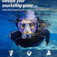 Aegend Dry Snorkel, Dive Mask Easy-Breath Free Diving Snorkel for Snorkeling Scuba Diving Freediving Swimming, with Top Dry Valve and Food-Grade Silicone Mouthpiece