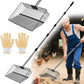 OZRVYNDAREL15 Heavy Duty Chicken Poop Scooper - All Metal Adjustable Handle (39" to 77"), Stainless Steel Sifting Shovel for Coop Cleaning, Small Mesh Design for Fine Waste, Includes Non-Slip Gloves