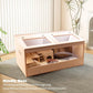 Wooden Hamster Cage with Pull-Out Tray, Small Animal Habitat with Double Skylight Doors for Gerbil, Mouse, Guinea Pig, Rat, No Accessories (31.5" L x 15.7" W x 15.7" H)
