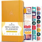 Clever Fox Wellness Planner - Weekly & Daily Health and Wellness Log, Food Journal & Meal Planner Diary for Calorie Counting, Notebook for Medical Condition Tracking – Pocket size (Amber Yellow)