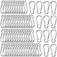 60 Pcs Carabiner Clip Spring Snap Hook, M8 3 Inch Heavy Duty Galvanized Steel Spring Snap Hook, Quick Link Keychain Clip for Keys Swing Set Camping Fishing Hiking Traveling(550 lbs Capacity)