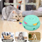Cat Toys,3-in-1 Interactive Cat Toys for Indoor Cats,Rechargeable Automatic Interactive Cat Toy with Fluttering Butterfly,Smart Sensor 6 Holes Mice Whack-A-Mole and Track Balls,Blue