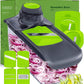 Fullstar Mandoline Slicer for Kitchen, Fruit Cutter, Cheese Grater, Cucumber Slicer, Veggie Spiralizer, Food Cutter & Kitchen Gadgets with Safety Glove (6 in 1, Gray/Green)