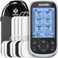 AUVON 3-in-1 TENS Unit Muscle Stimulator, EMS Massage Machine with 40 Intensities for Gradual Shoulder, Sciatica, Back Pain Relief, 24 Modes Rechargeable Electronic Pulse Massager with 12 TENS Pads