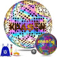 Soccer Ball, Holographic Reflective Glowing Soccer Ball for Men Women Training