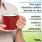 DISCOUNT PROMOS Ceramic Campfire Coffee Mugs 13 oz. Set of 10, Bulk Pack - Perfect for Tea, Espresso, Cappuccino, Hot Cocoa - Red