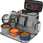 Modoker Dog Travel Bag, Weekend Pet Travel Set for Dog and Cat, Airline Approved Tote Organizer with Multi-Function Pockets, 2 Food Storage Containers, 2 Collapsible Bowls, 1 Feeding Mat (Grey)