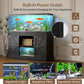 55-75 Gallon Fish Tank Stand with Sliding Barn Doors & Power Outlet, Heavy Duty Aquarium Stand with Cabinet Storage for Fish Tank, Turtle Tank, Reptile Terrarium, 1000LBS Capacity, Black